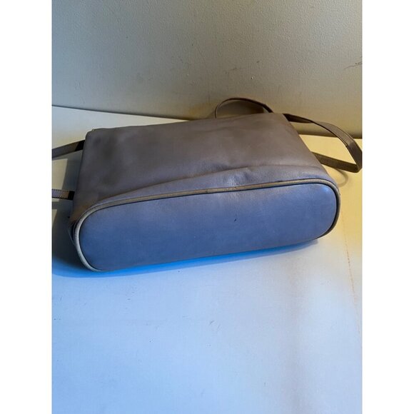 1970s BALLY of Switzerland GUC Leather Crossbody Messenger Flap Bag Gray Italy - Picture 4 of 9